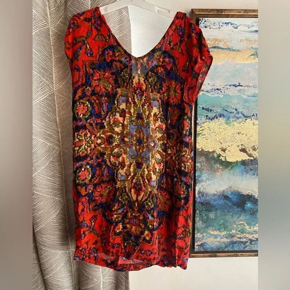 Maeve By Anthropologie Mini  Dress Size Medium Multicolored Tunic